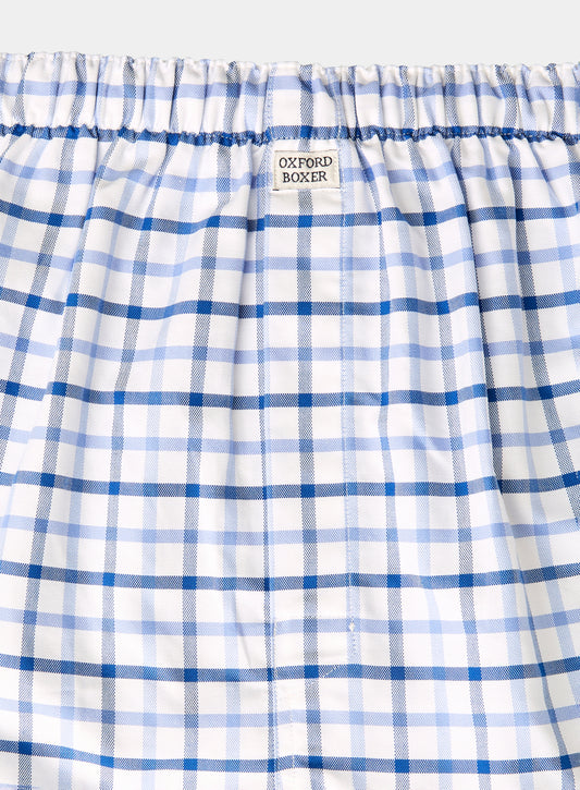 Cotton Boxers - Blue Multi Check