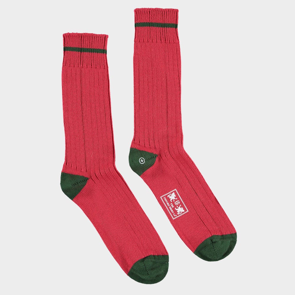 3 Pack of Socks in Green Contrast