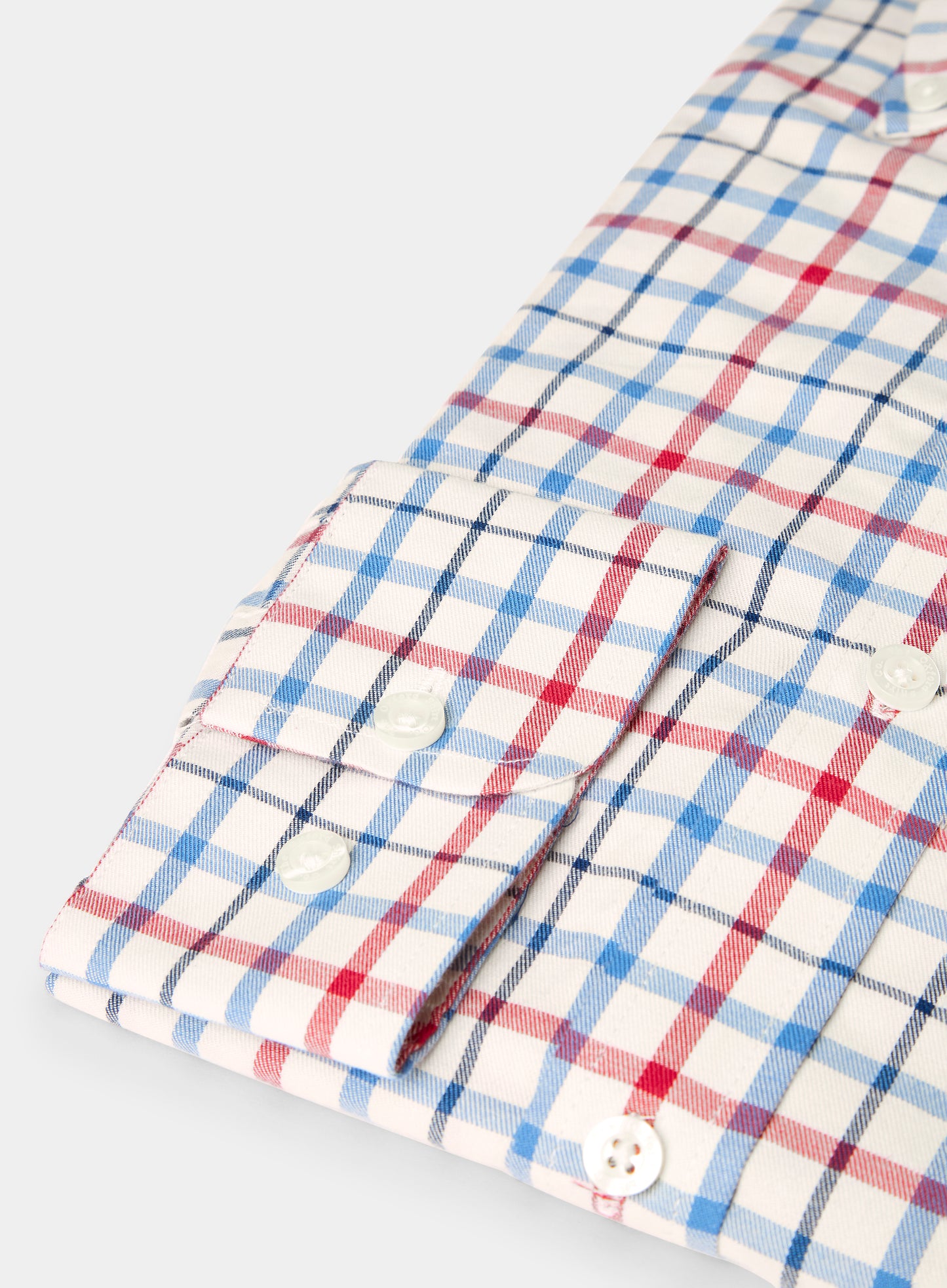 Classic Tattersall Shirt in Red and Blue Check