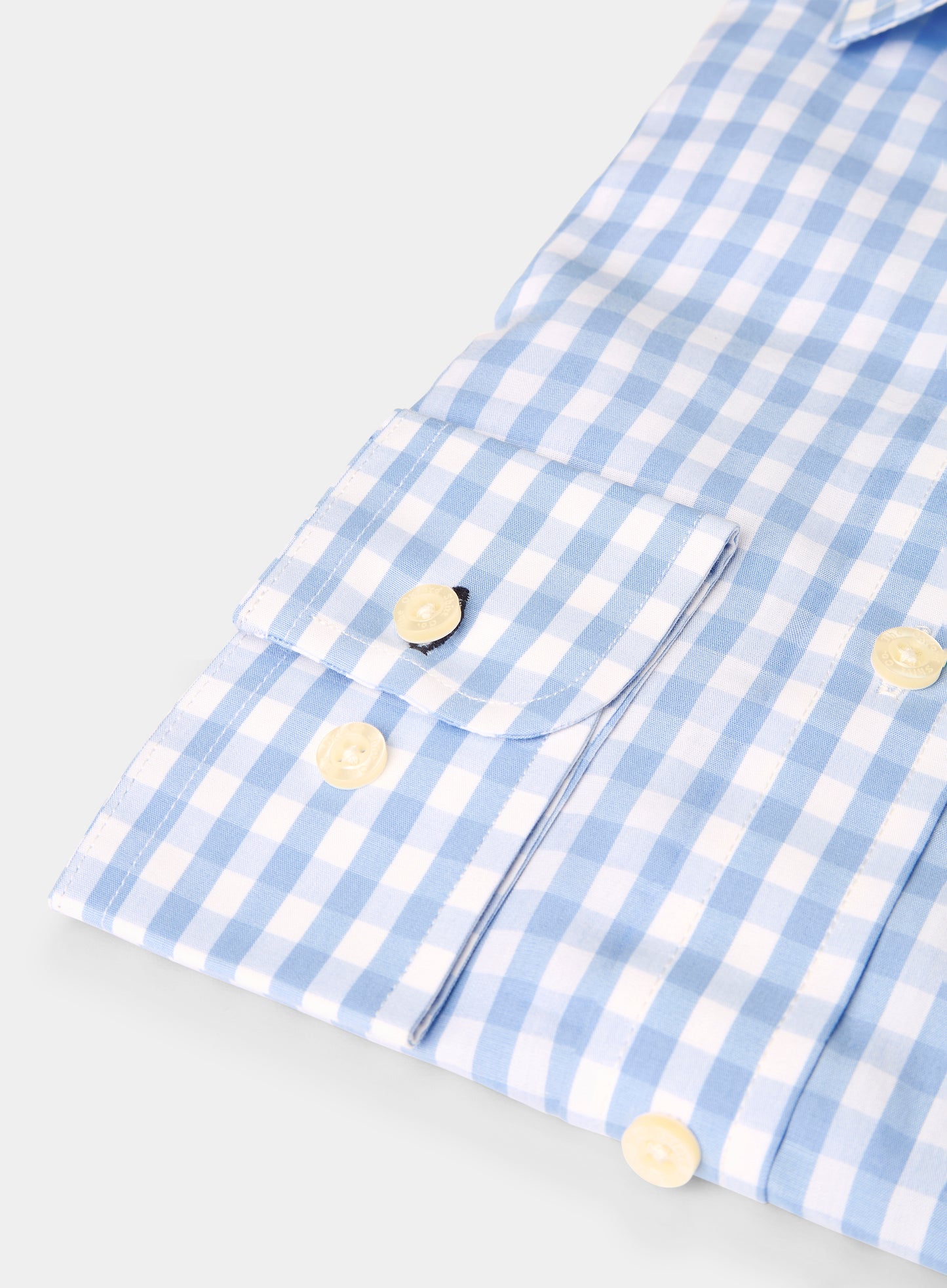 Classic Cotton Poplin Shirt - Blue Check