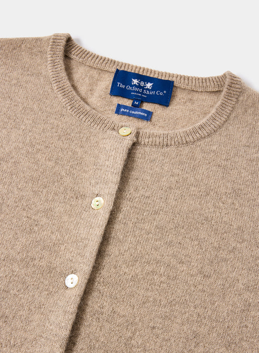 Cashmere Cardigan in Beige