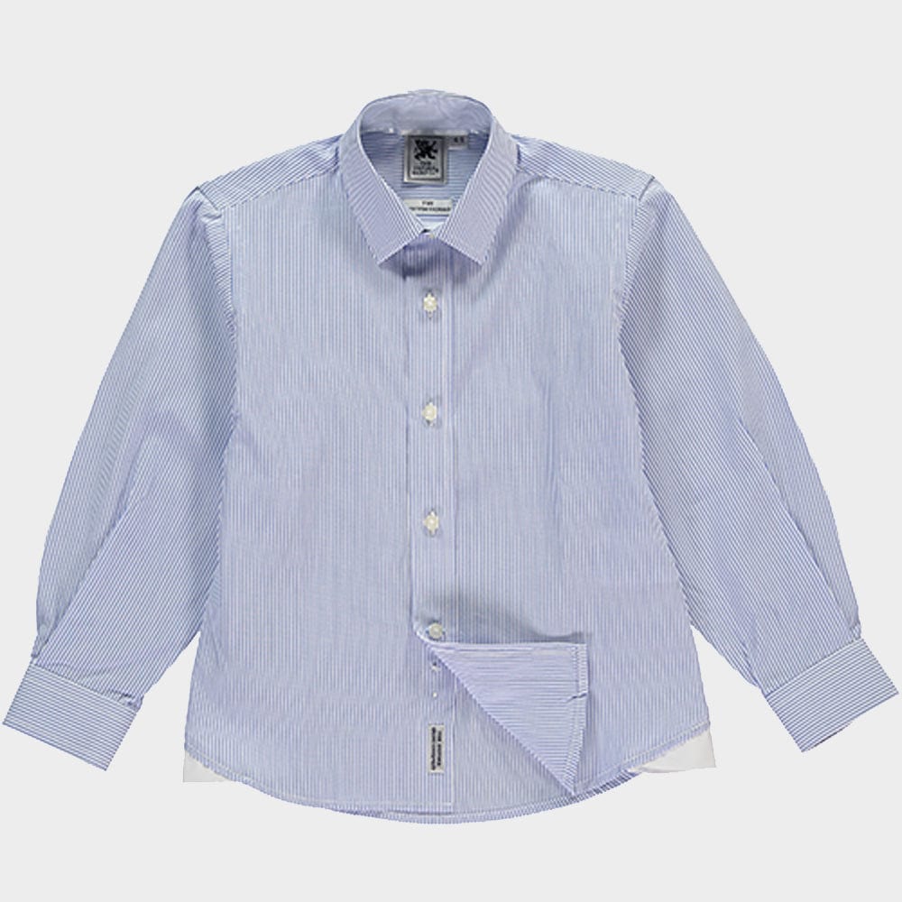 "Kids Classic Shirt in Blue Stripe - Oxford Shirt Co."