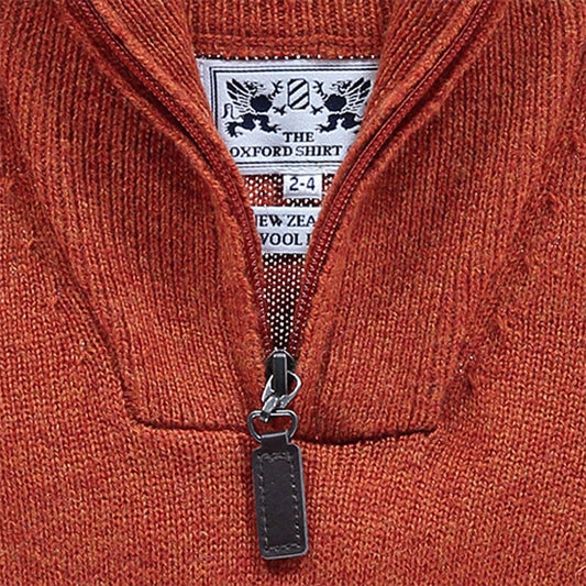 "Wool 1/4 Zip in Lentil"