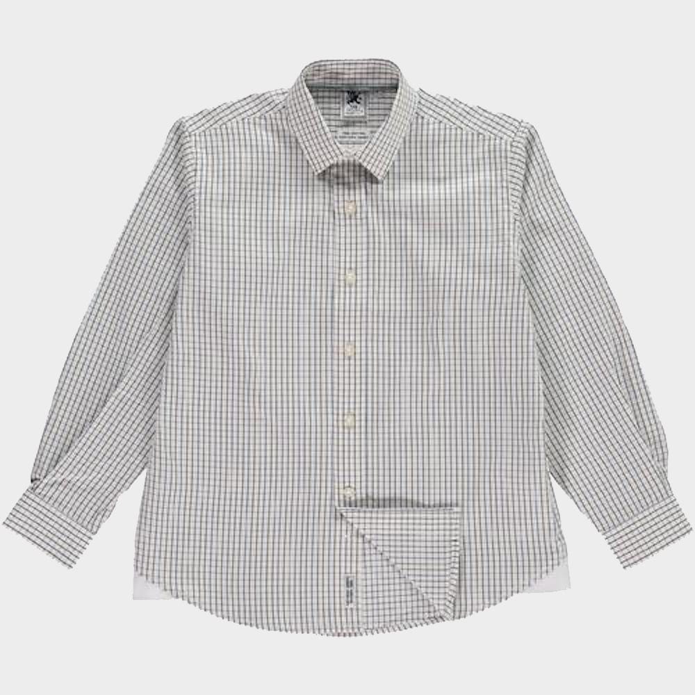 "Kids Country Shirt in Brown Check - Oxford Shirt Co."