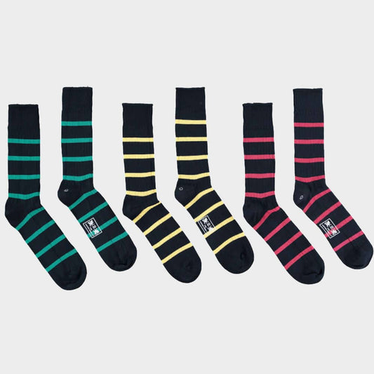 "3 Pack of Socks in Bright Stripes"