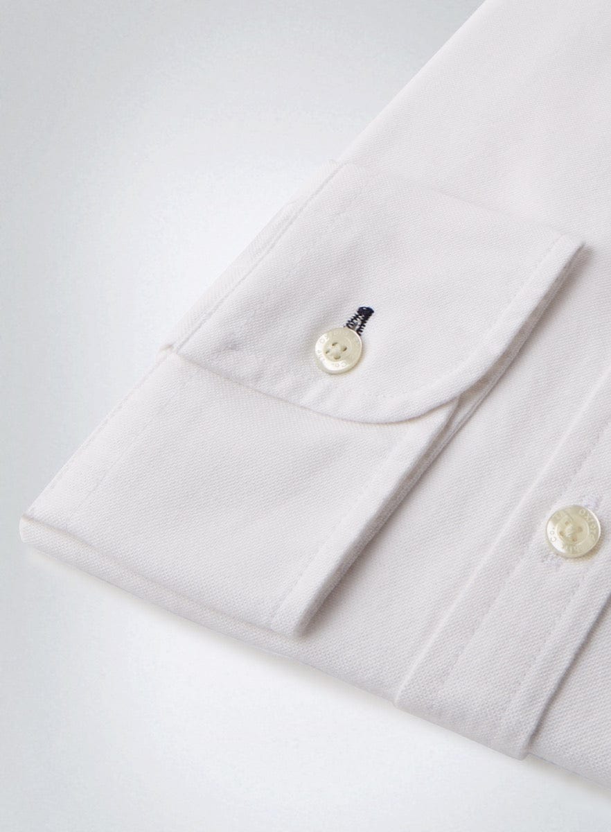 "Fitted Oxford Shirt - White"