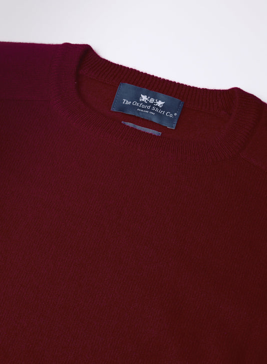 "Cashmere Crew Neck in Bordeaux"