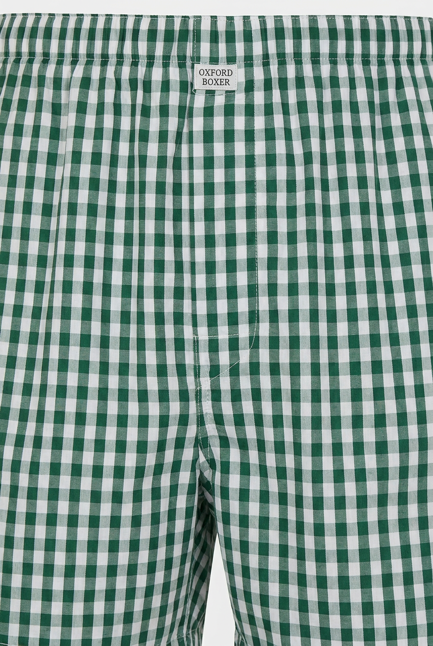 Cotton Boxers - Green Check