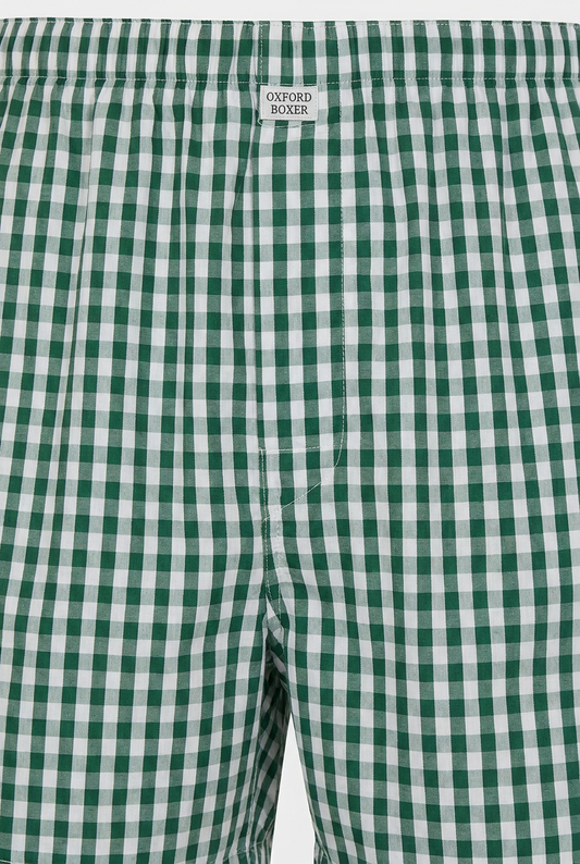 Cotton Boxers - Green Check