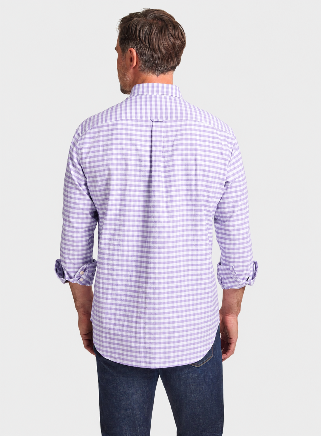 BD_Oxford_Purple_Check_Rear_Shot