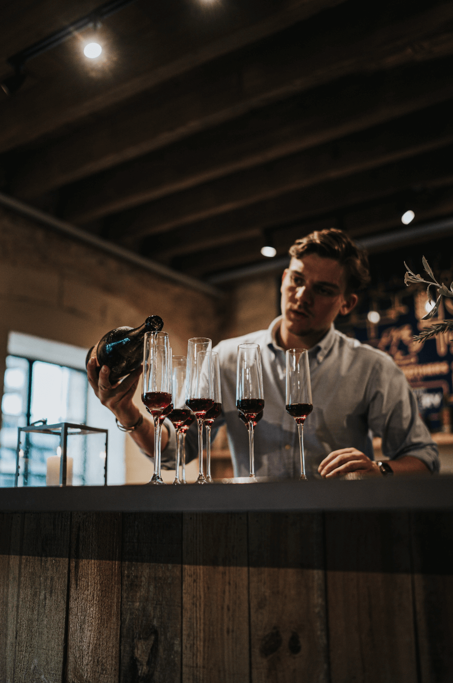 Mens Oxford Shirt in Blue at Wood Brothers Distillery