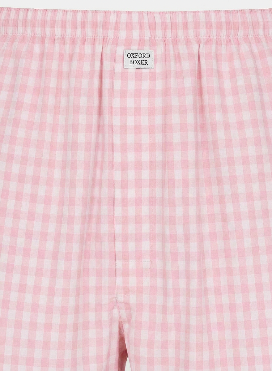 Cotton Boxers - Pink Check