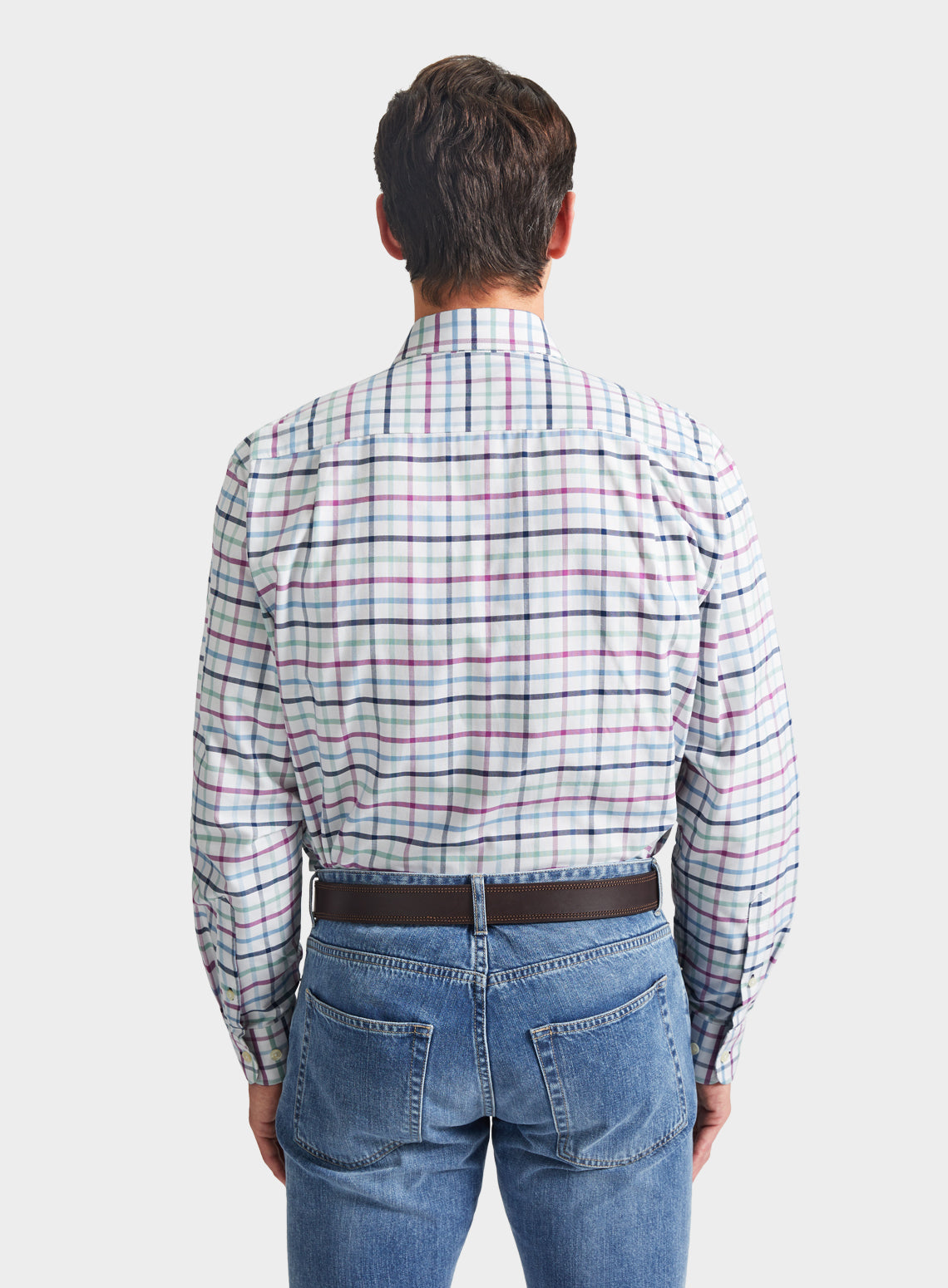 Classic Shirt in Green and Purple Check