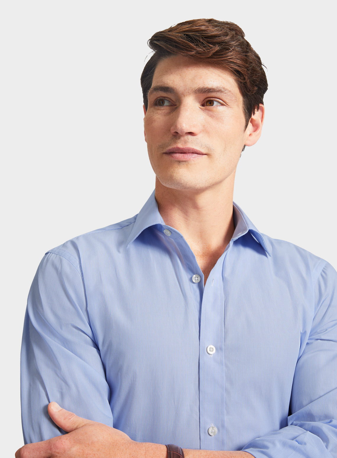 Classic Shirt in Fine Blue Stripe