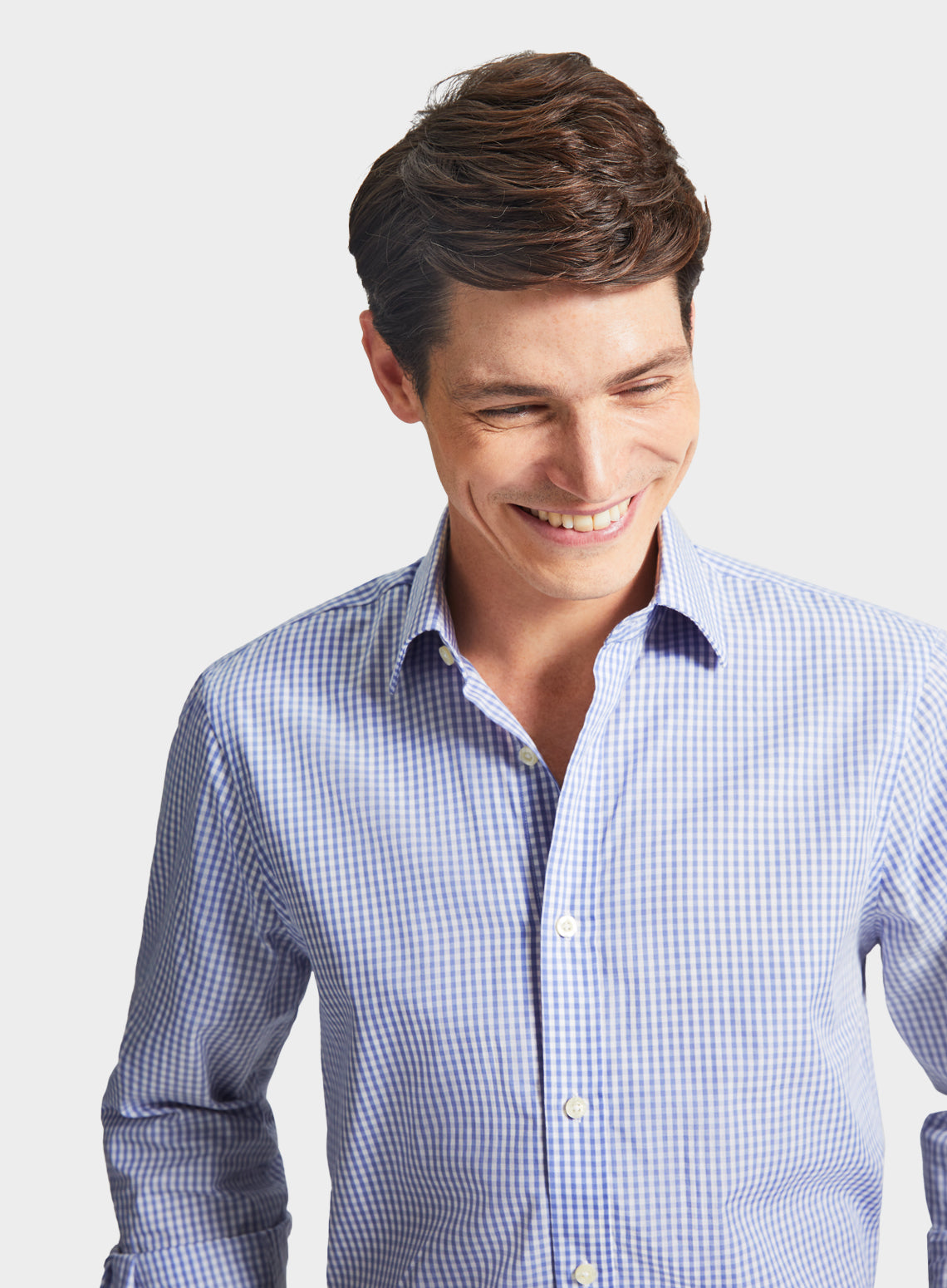 Classic Shirt in Pale Blue Gingham