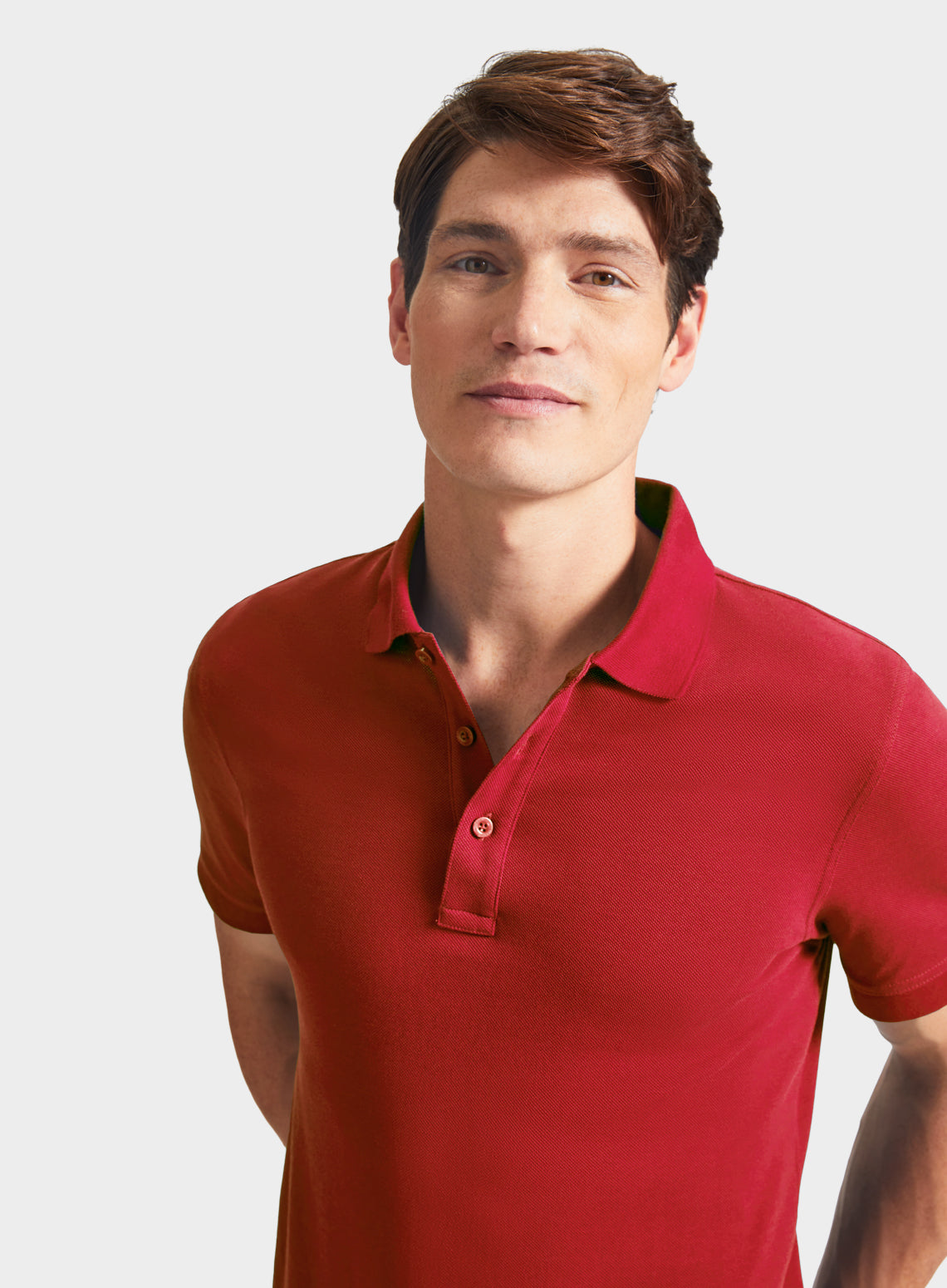 Pique Polo Shirt - Red