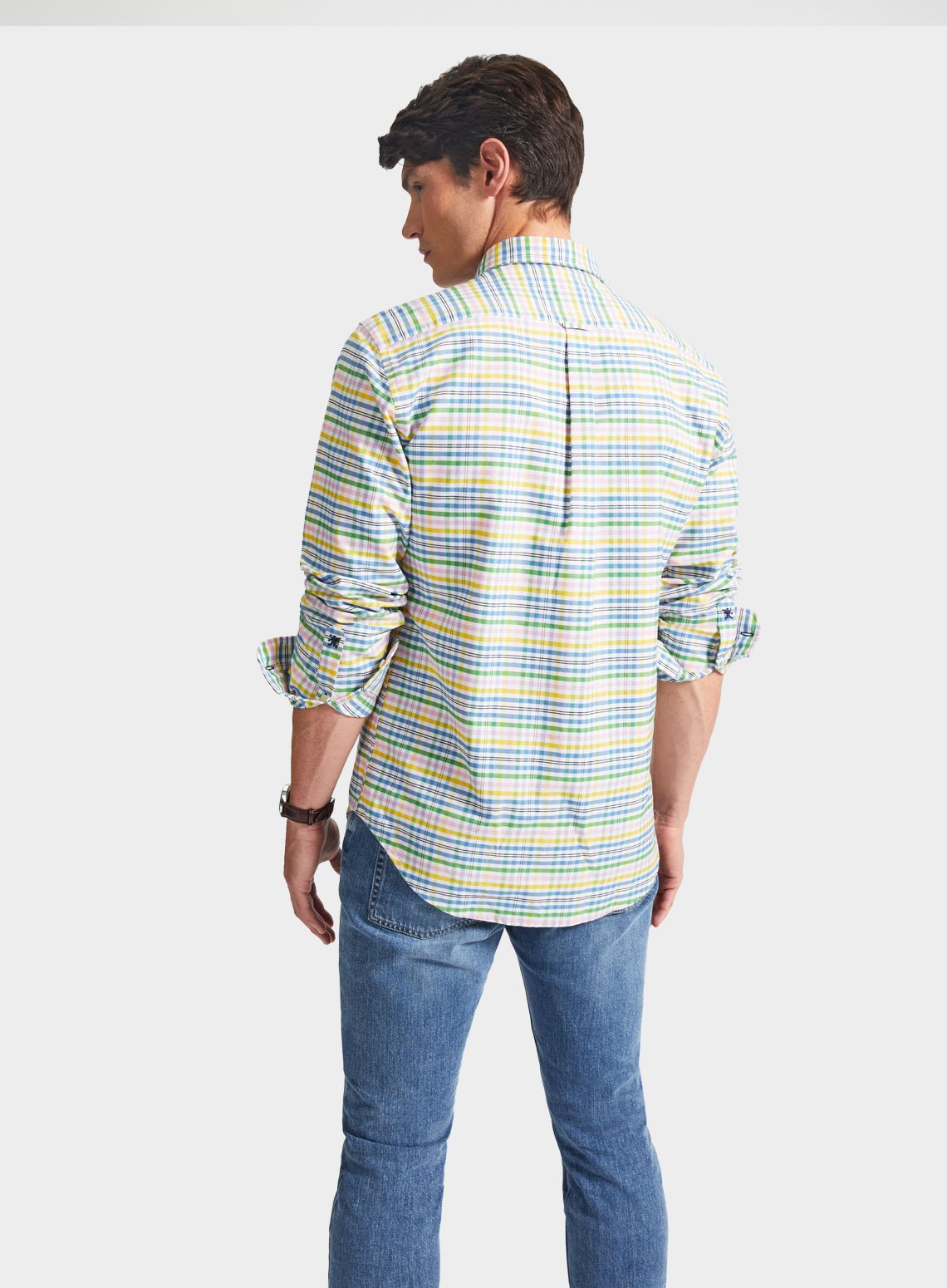 Button Down Oxford Shirt - Bright Multi Check