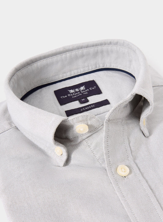 Button Down Oxford Shirt - Grey