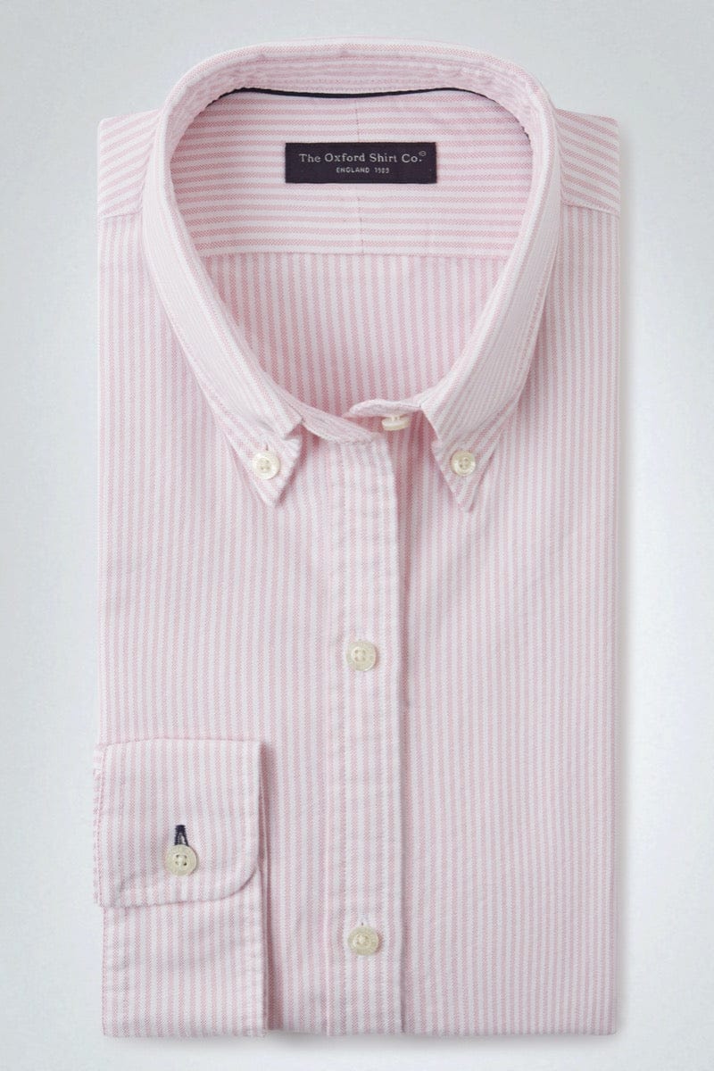 Button Down Oxford Shirt - Pink Stripe