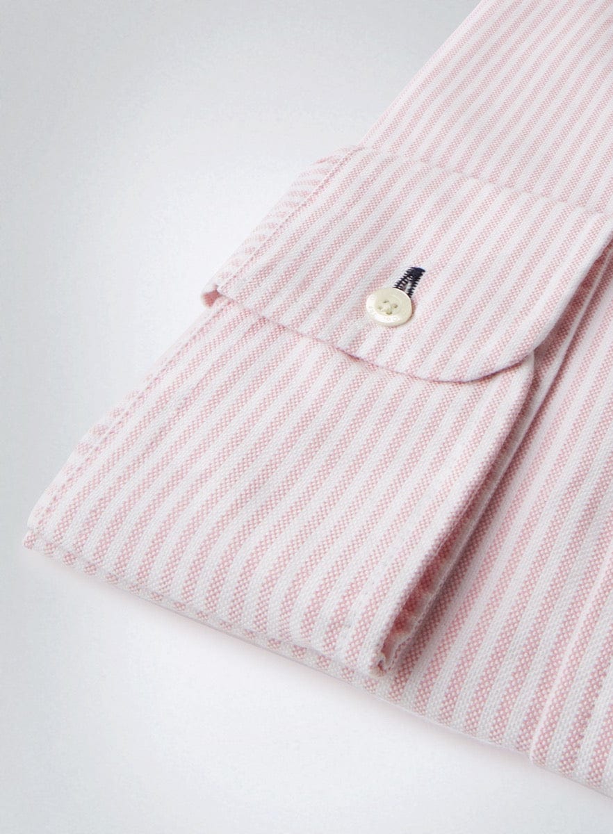 Button Down Oxford Shirt - Pink Stripe