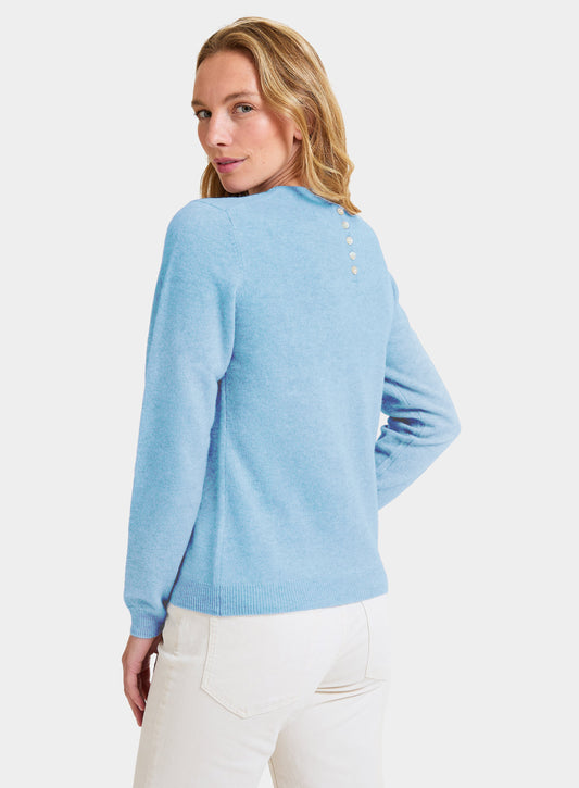 Cashmere Crew Neck in Periwinkle