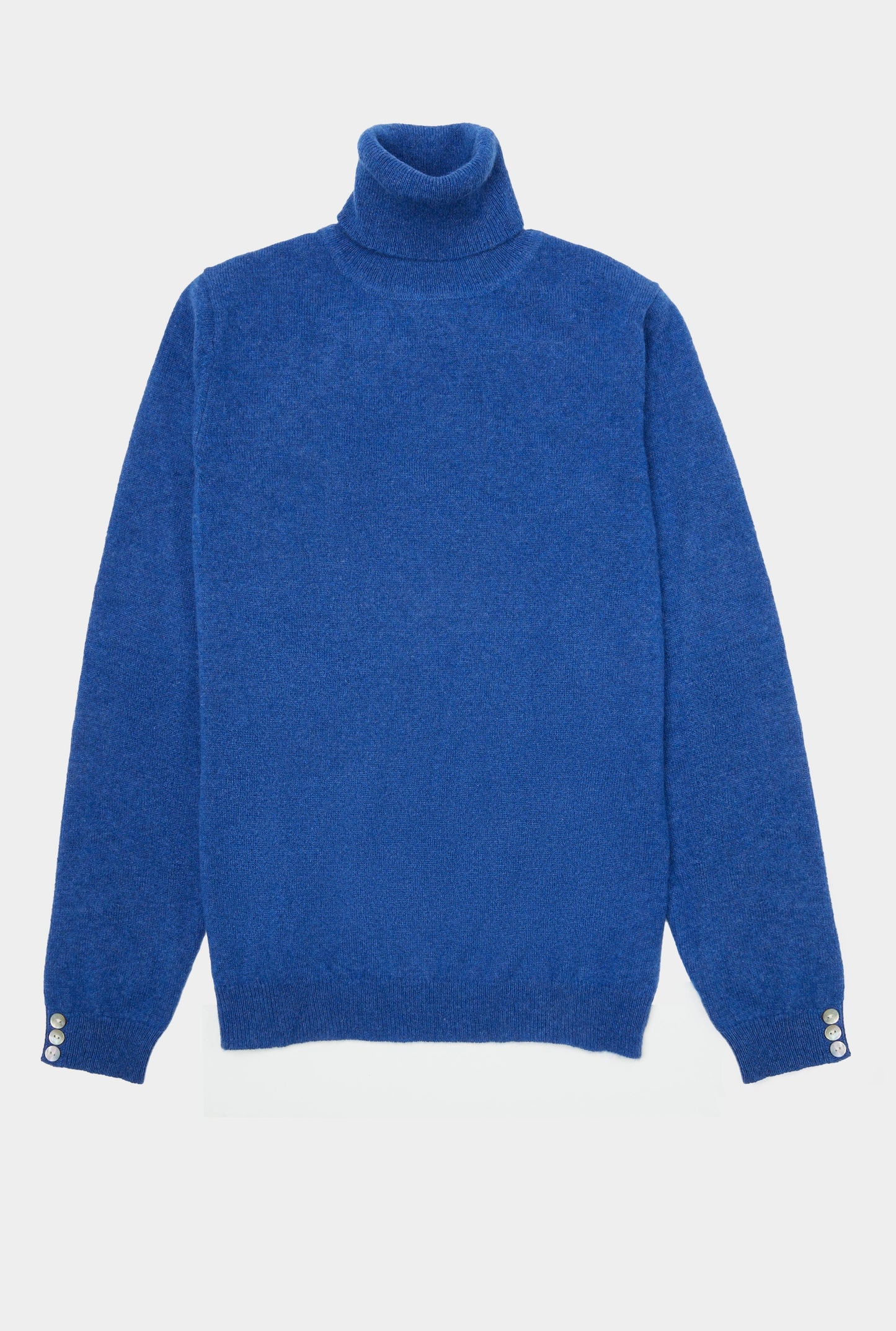 Cashmere Roll Neck in Denim