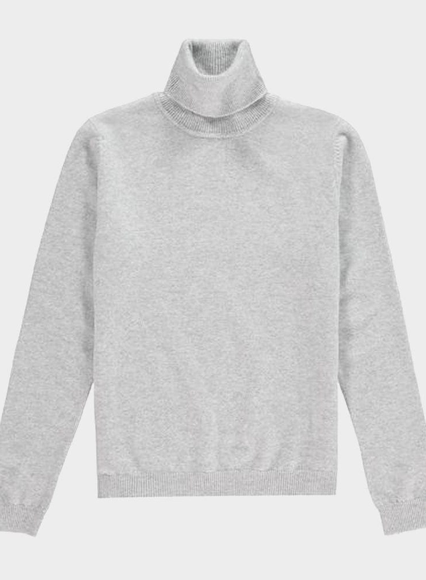 Cashmere Roll Neck in Light Grey
