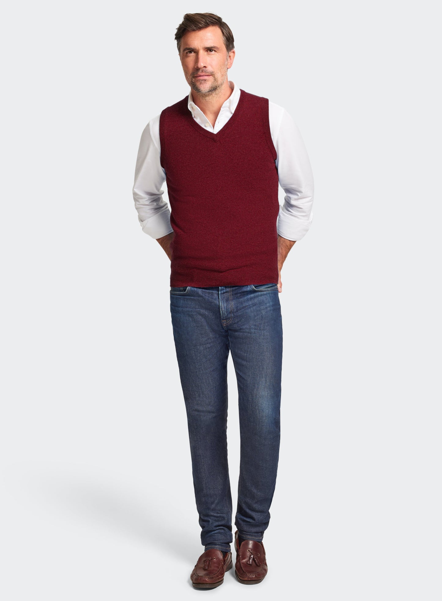 Cashmere Sleeveless in Bordeaux