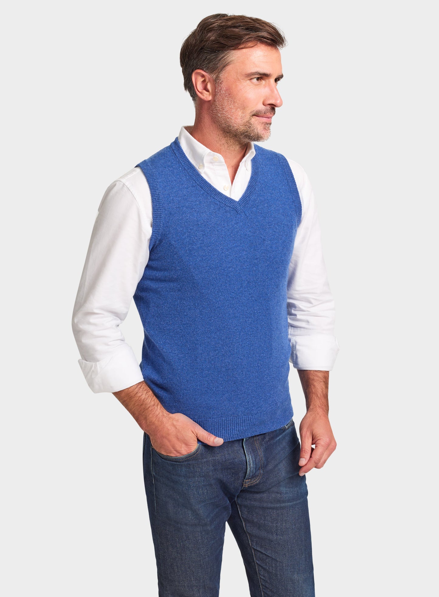 Cashmere Sleeveless in Ultra Blue