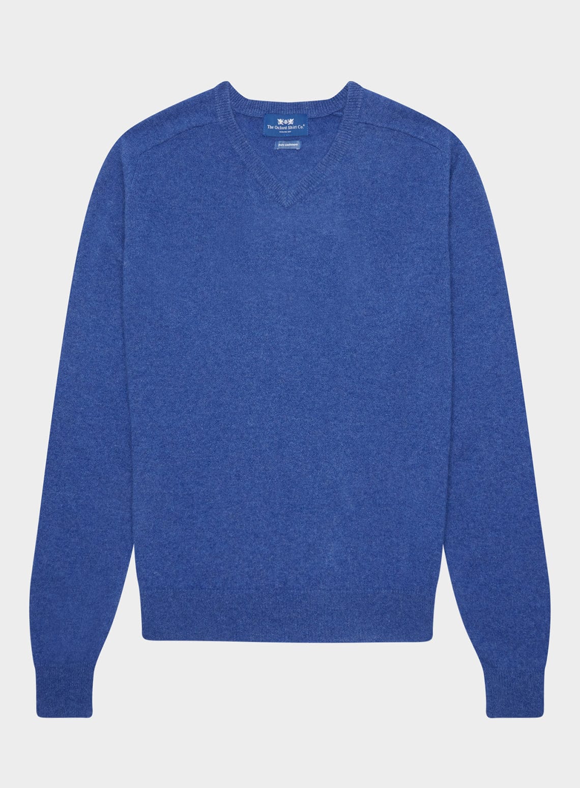 Cashmere V Neck in Denim