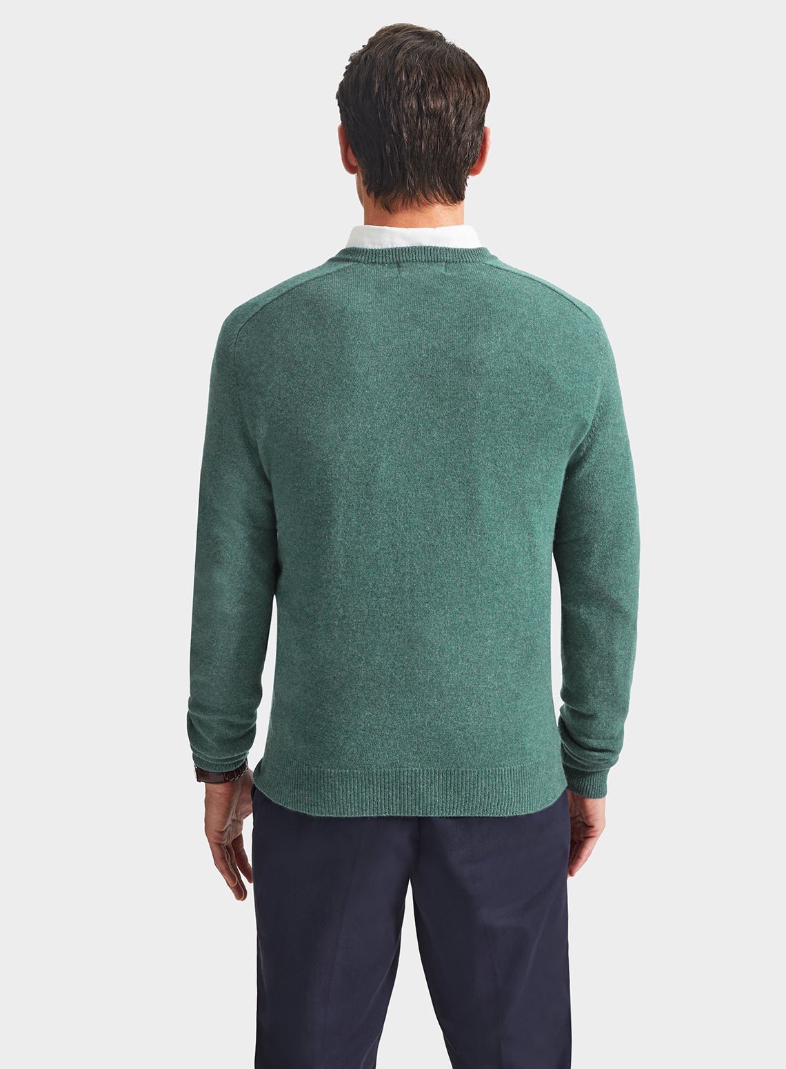Cashmere V Neck in Green