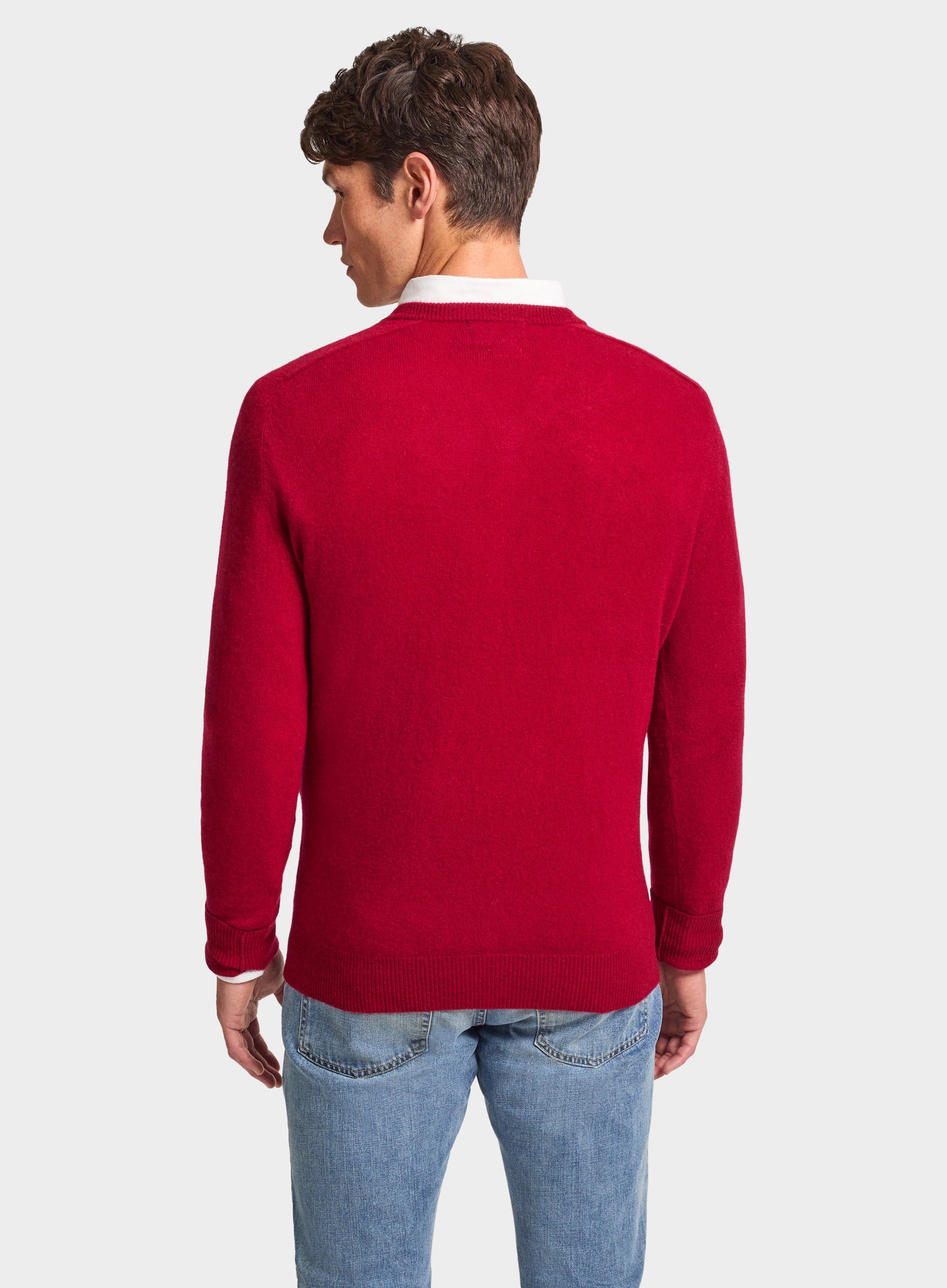Cashmere V Neck in Red
