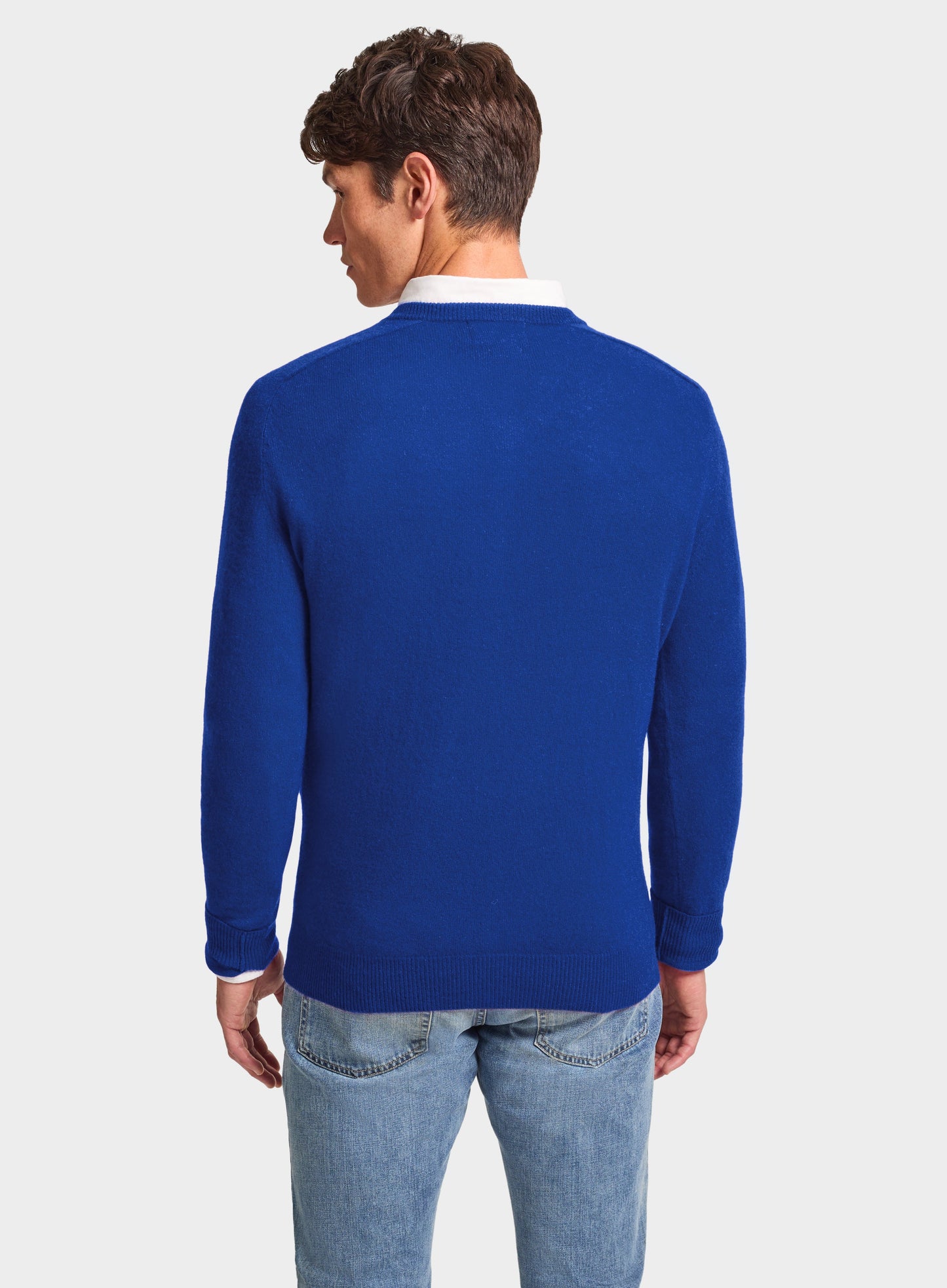 Cashmere V Neck in Ultra Blue