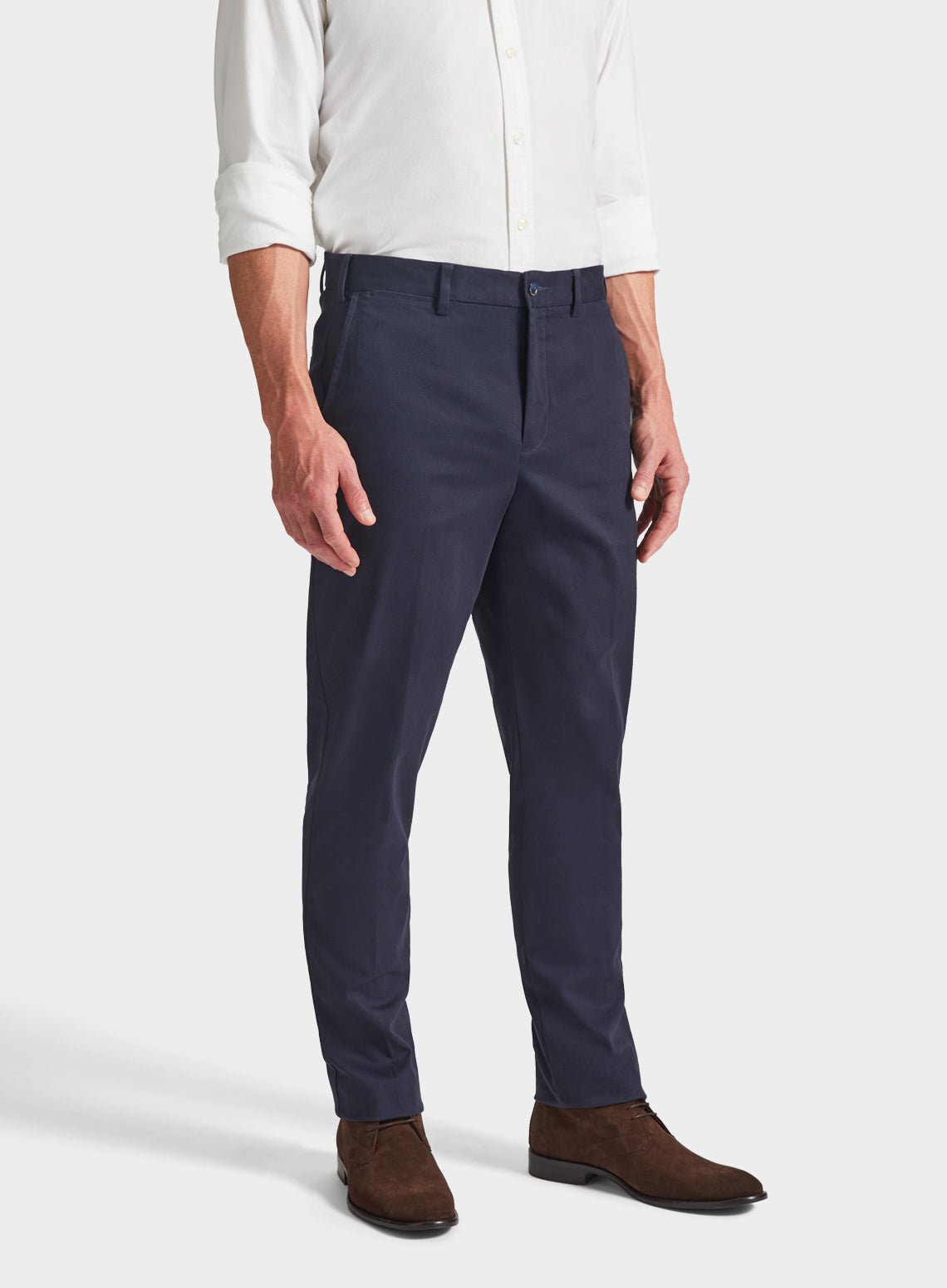 Chino Trousers Mens Dark Blue Chinos Mens Classic Chinos In Navy