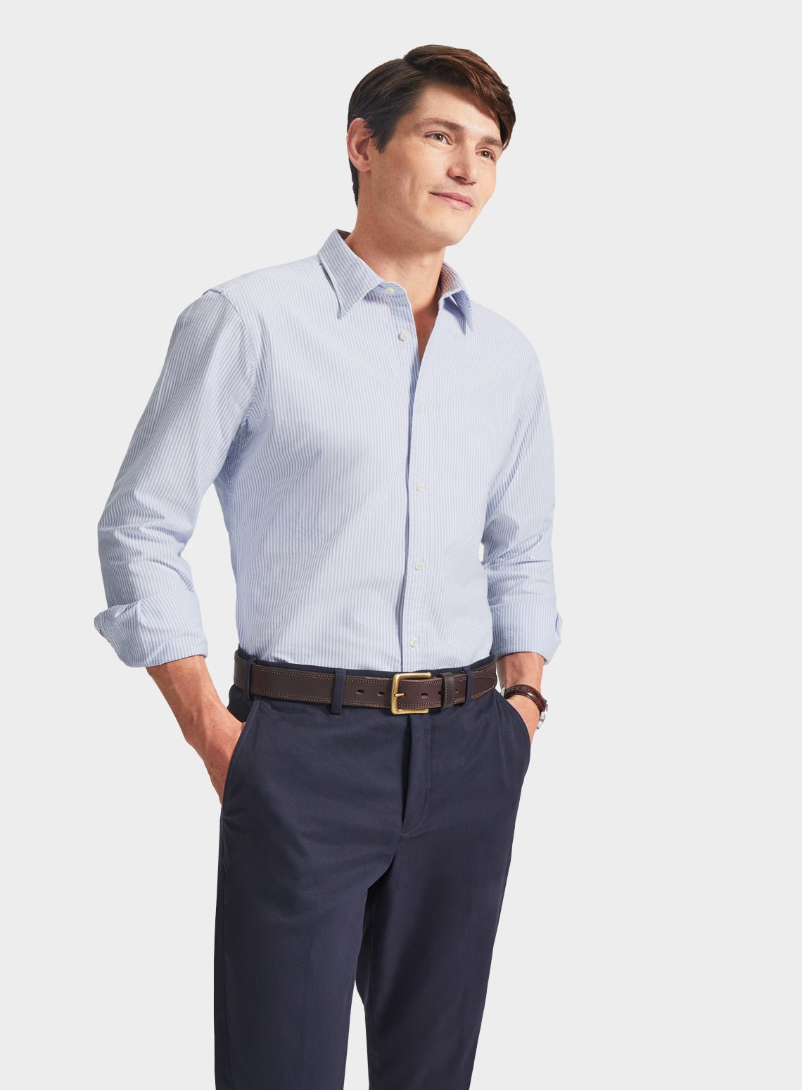 Classic Oxford Shirt - Blue Stripe