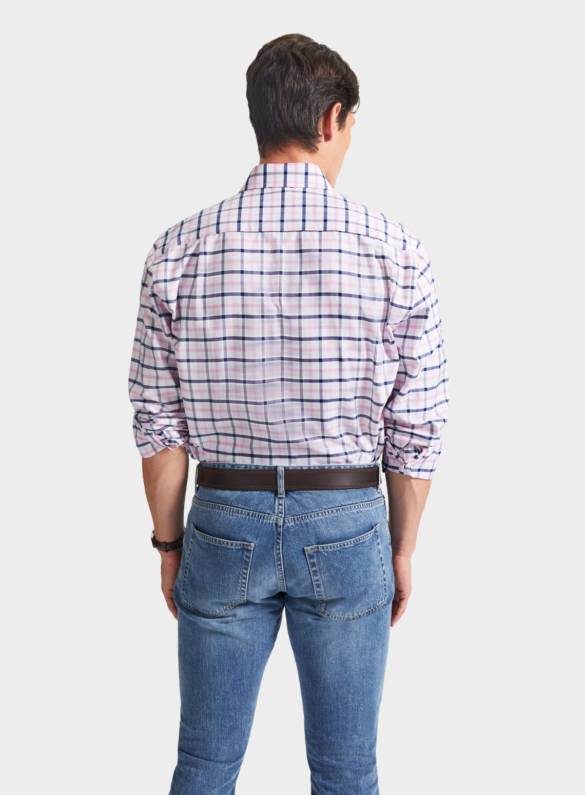 Classic Shirt in Navy and Pink Check