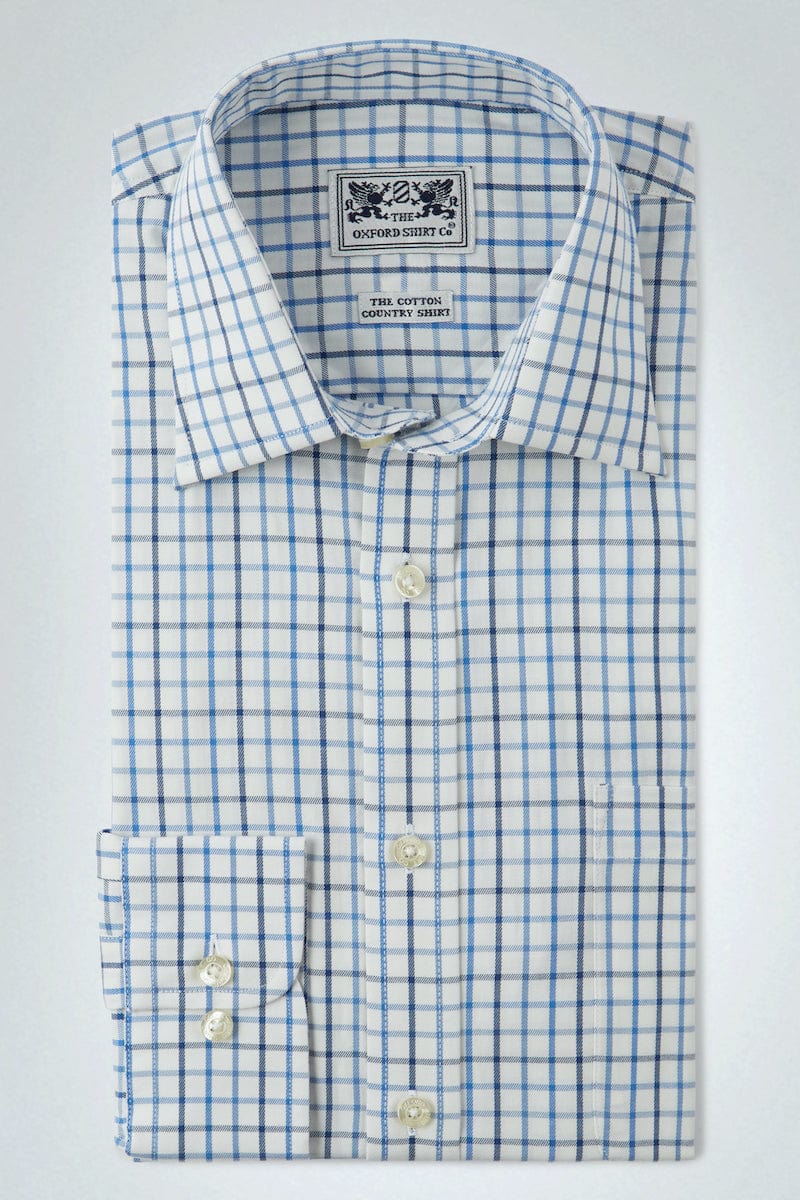 Classic Tattersall Shirt in Blue Check