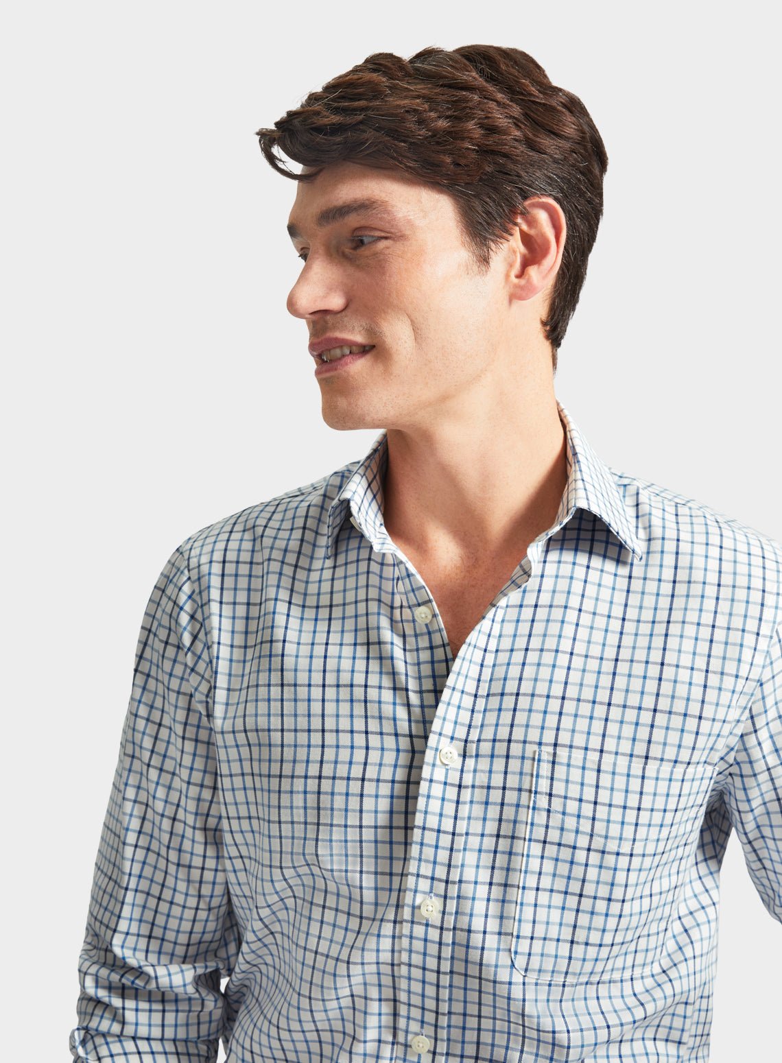 Classic Tattersall Shirt in Blue Check