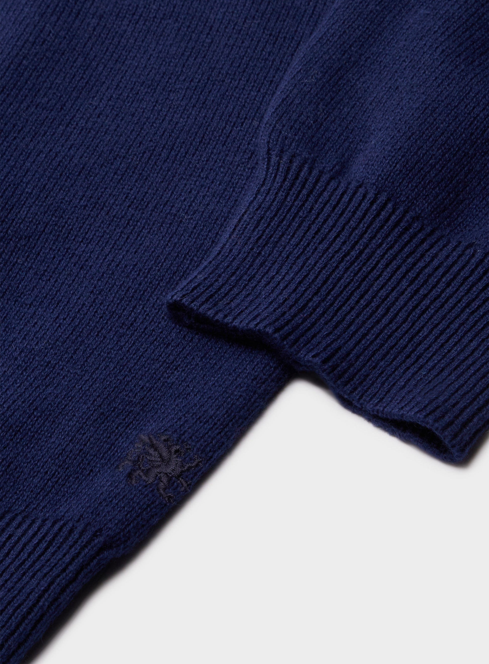 Cotton Cashmere Crew Neck in Midnight