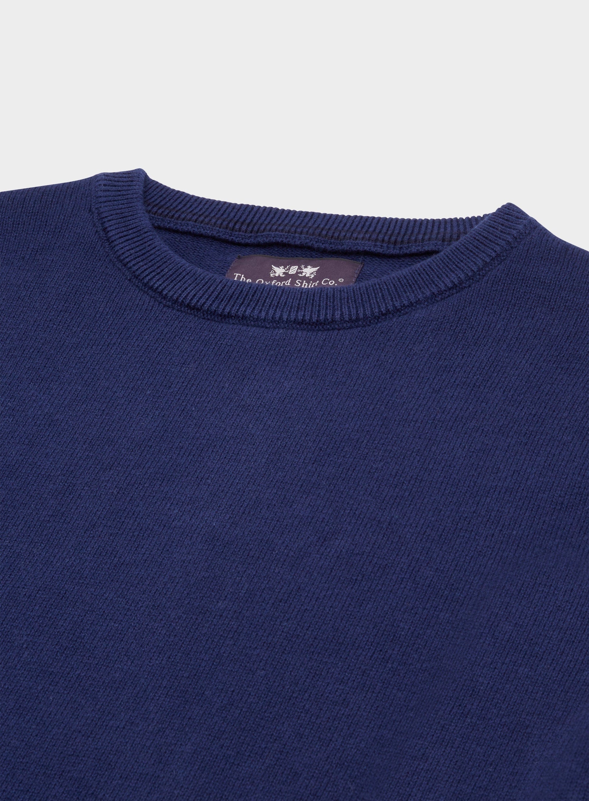 Cotton Cashmere Crew Neck in Midnight