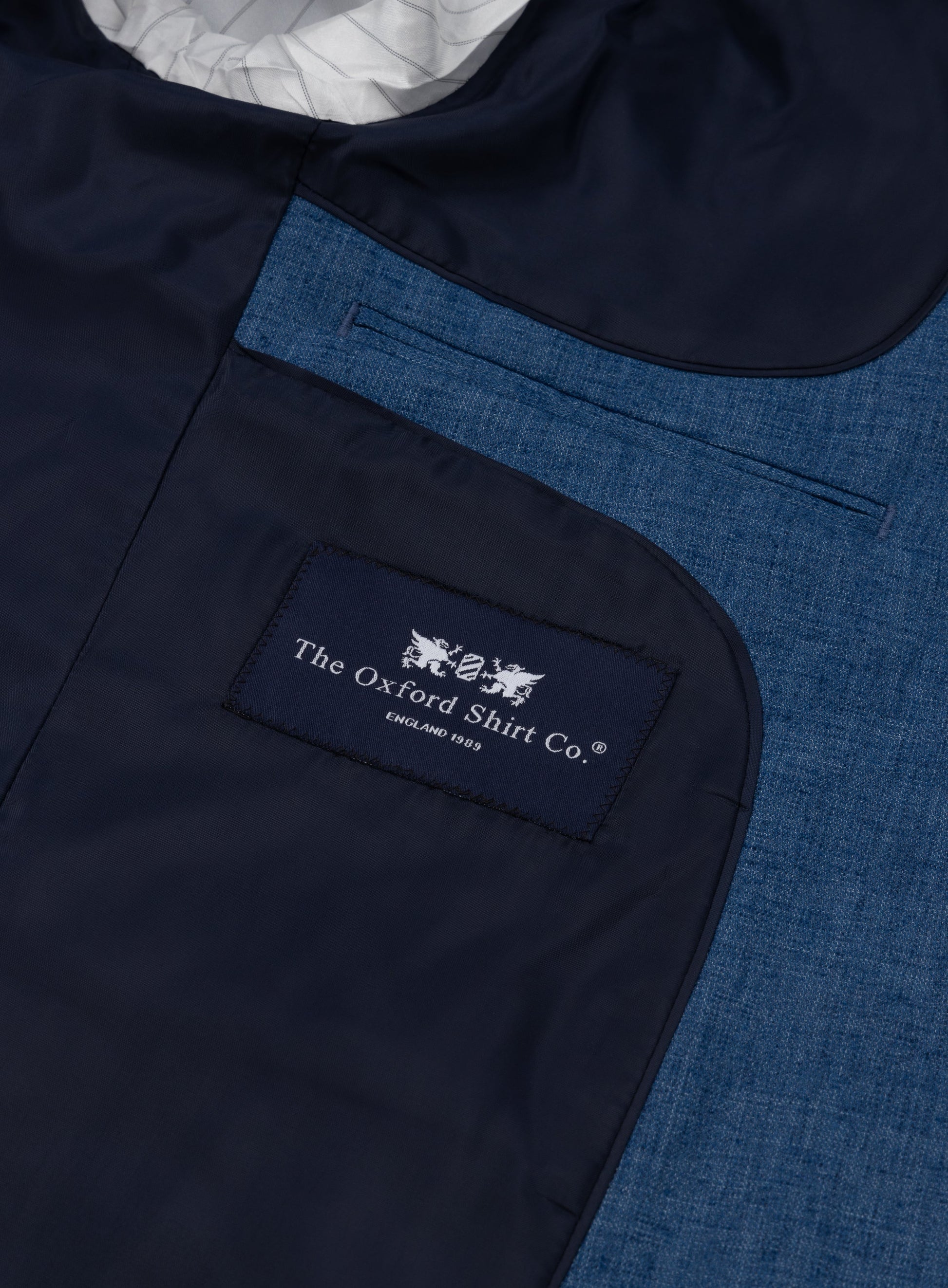 Cotton Linen Blazer - Blue