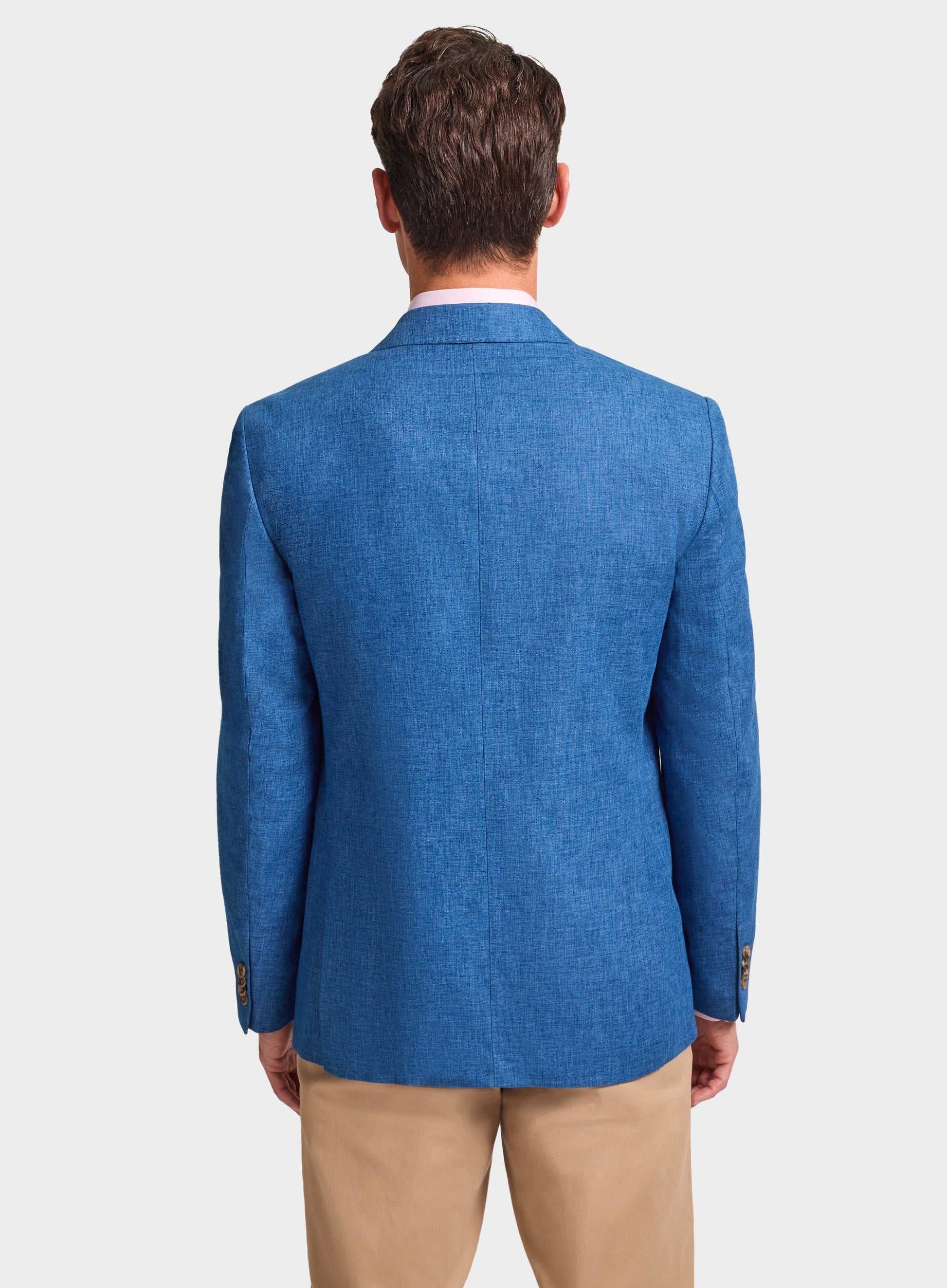Cotton Linen Blazer - Blue