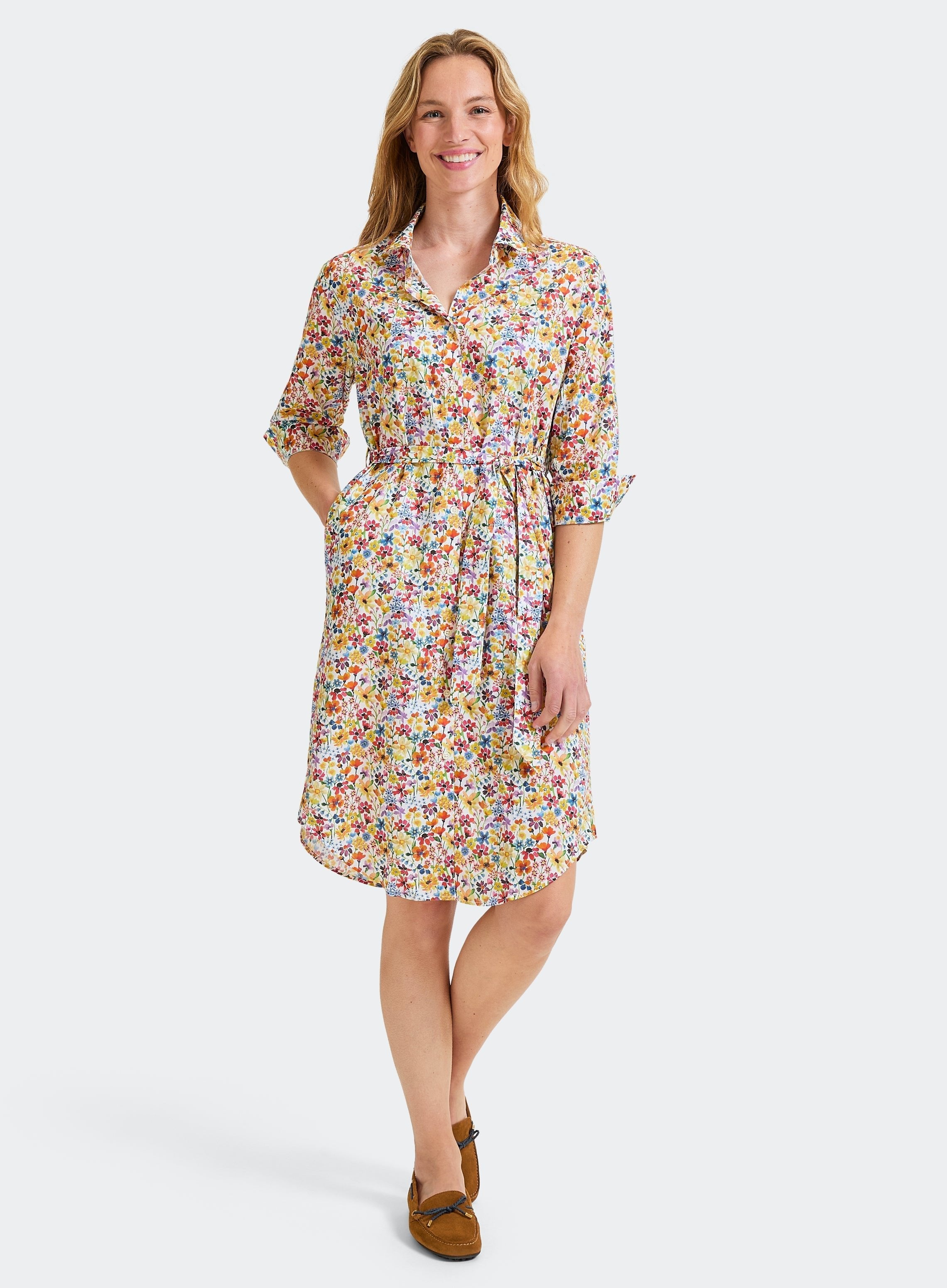 Womens Dreams of Summer Shirt Dress Made with Liberty Fabric