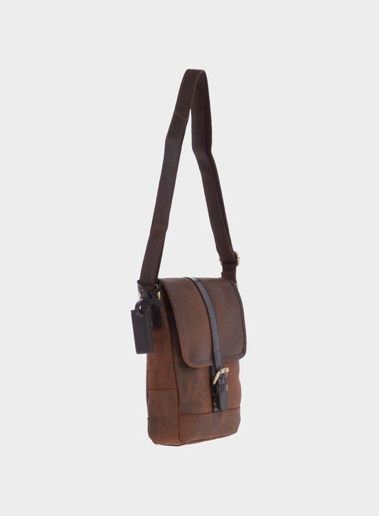 Harris cross body bag in Brown.