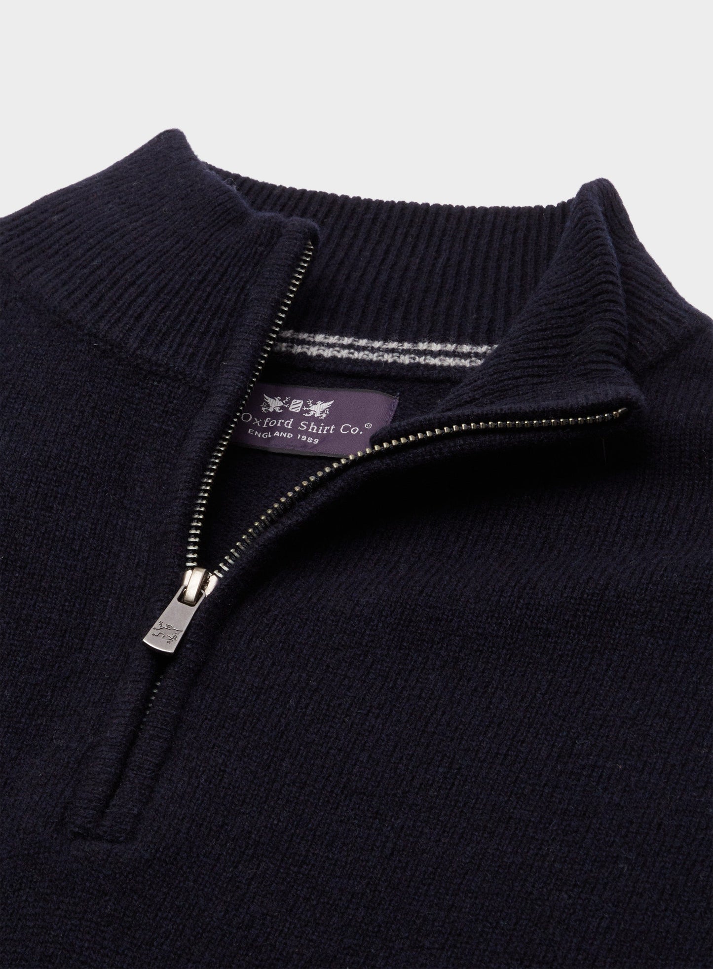Lambswool 1/4 Zip in Navy