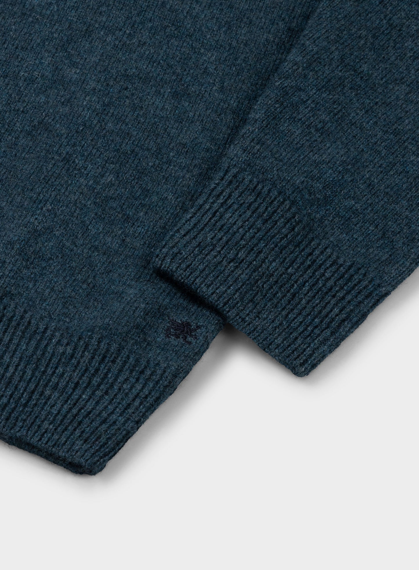 Lambswool 1/4 Zip in Petrol