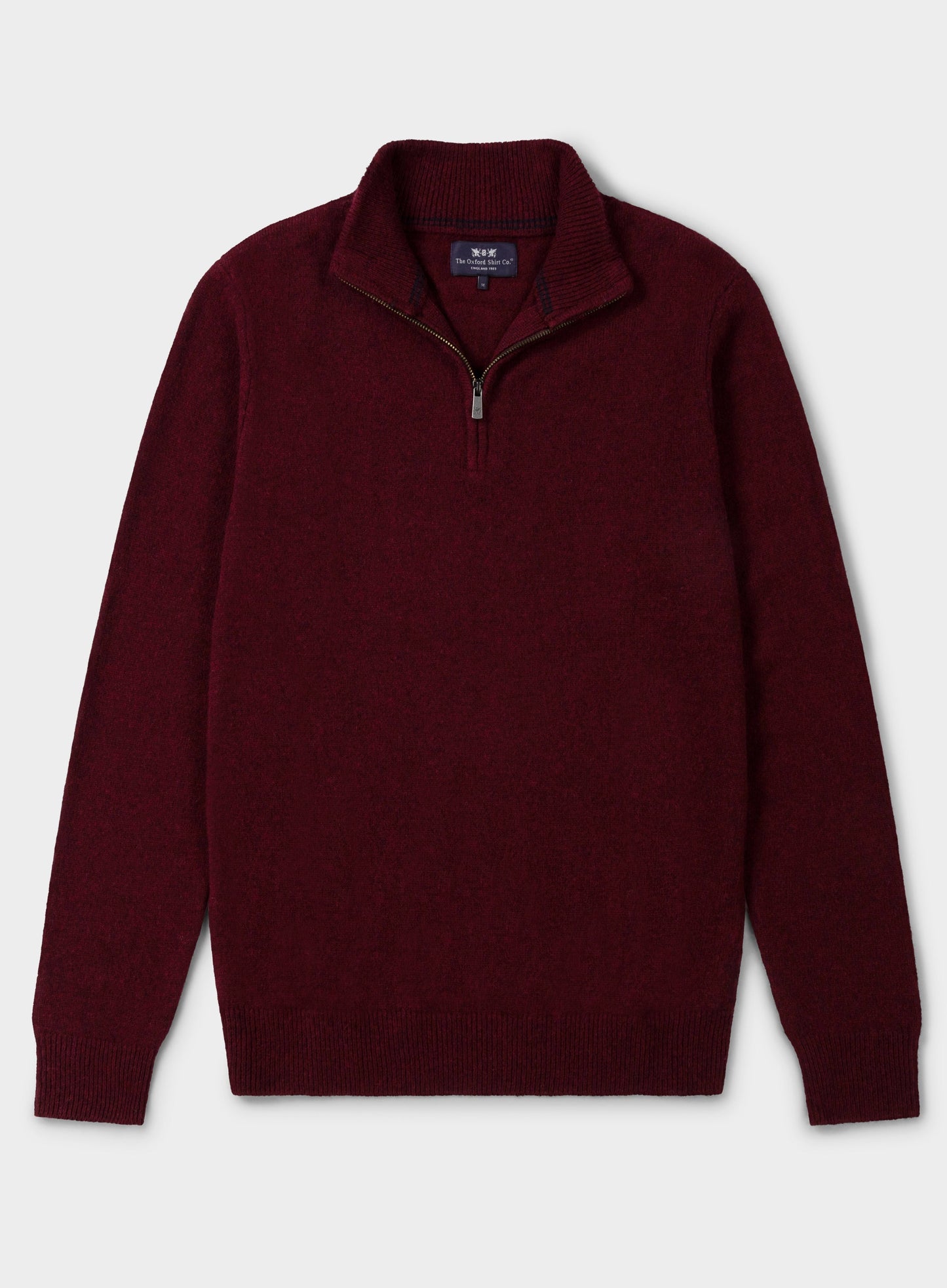 Lambswool 1/4 Zip in Red