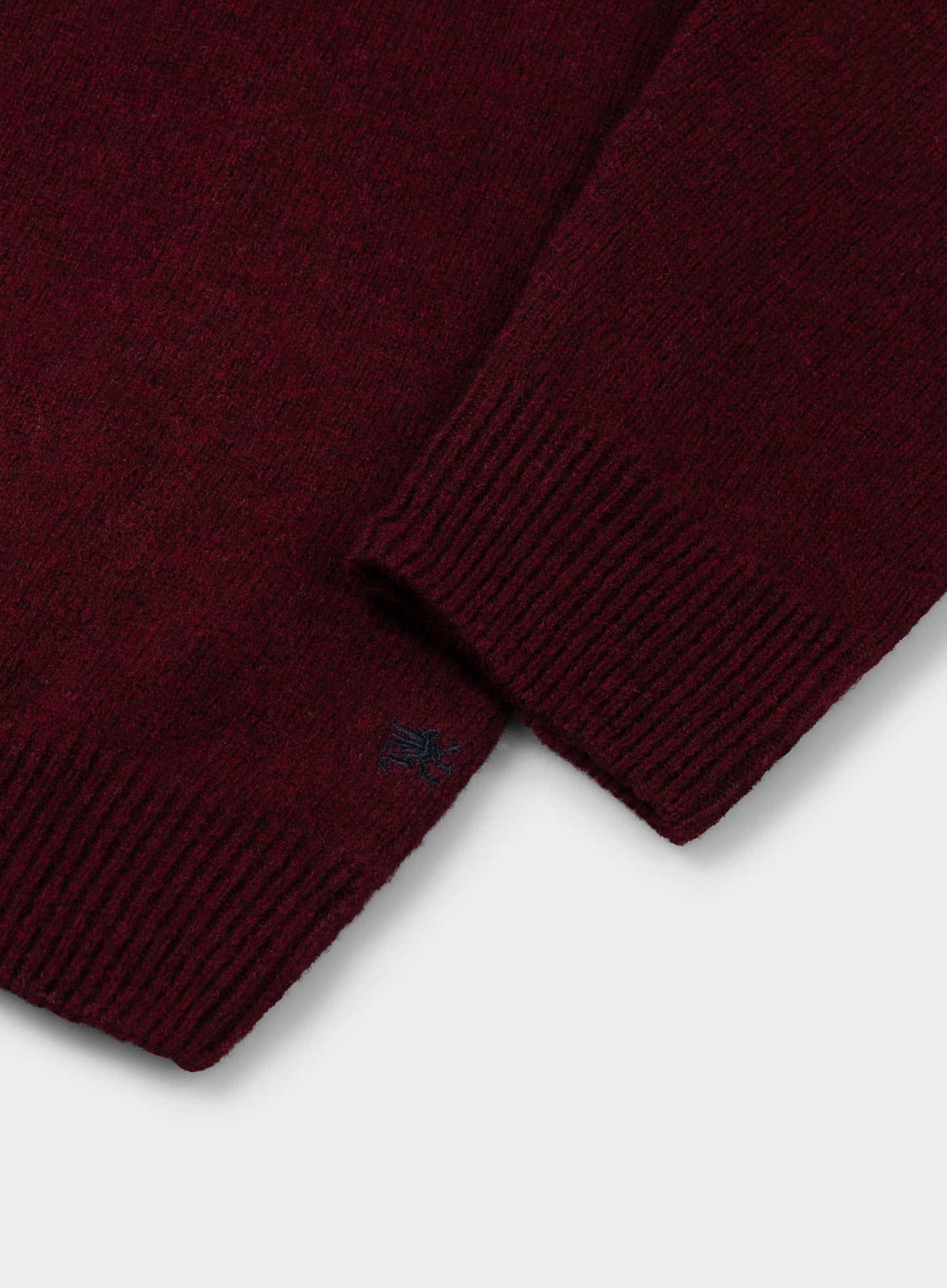 Lambswool 1/4 Zip in Red