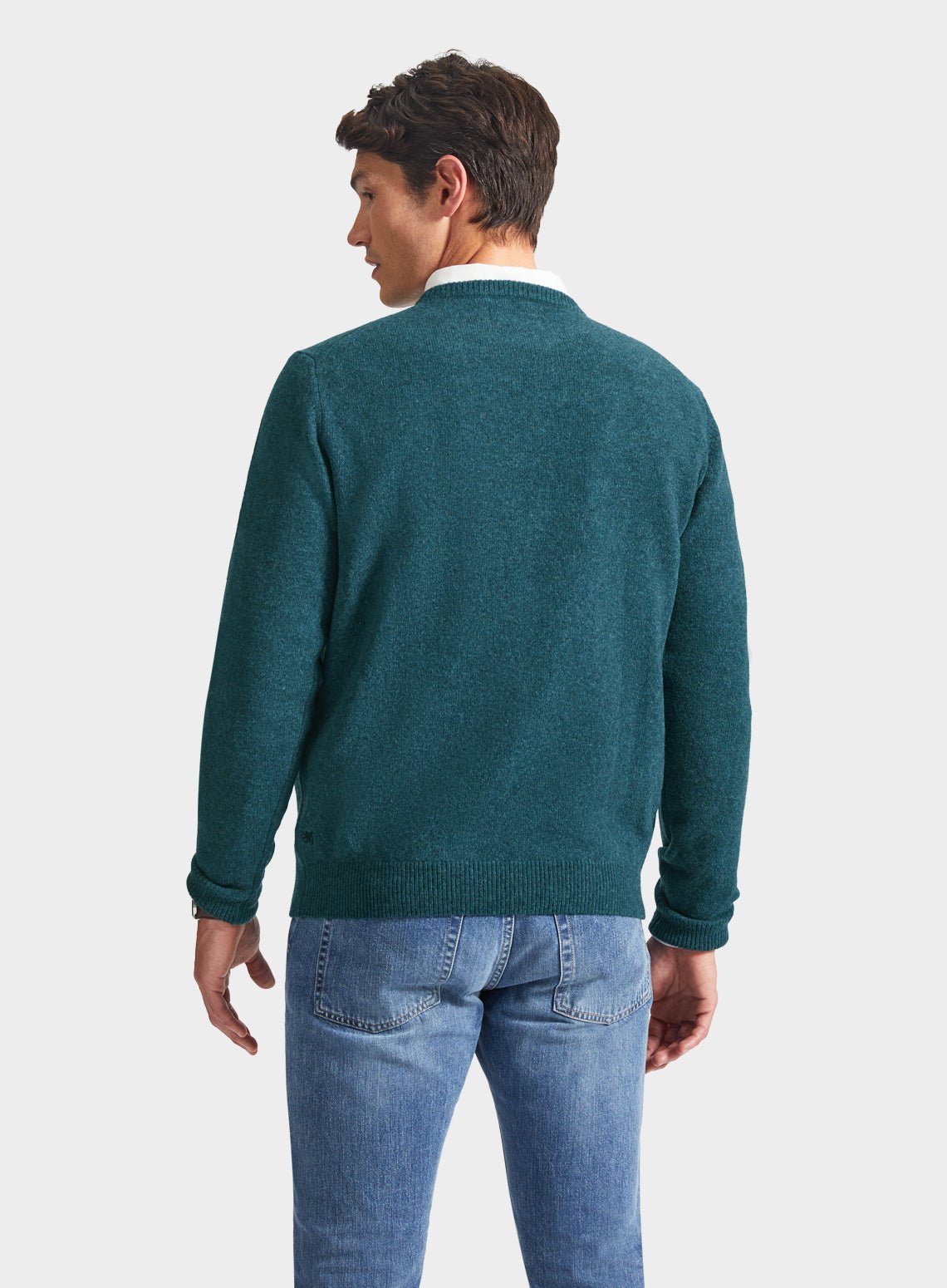 Lambswool Crew Neck in Petrol