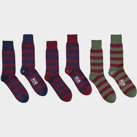 Men’s 3 pack of socks in Country Hooped.
